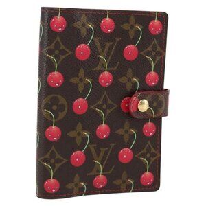 LOUIS VUITTON Cherry Agenda PM Day Planner Cover Red R21023 LV Auth yk20058V